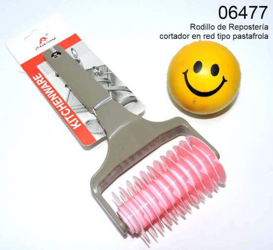Imagen de RODILLO DE REPOSTERIA CORTADOR RED PASTAFROLA  20X9CM 10.26